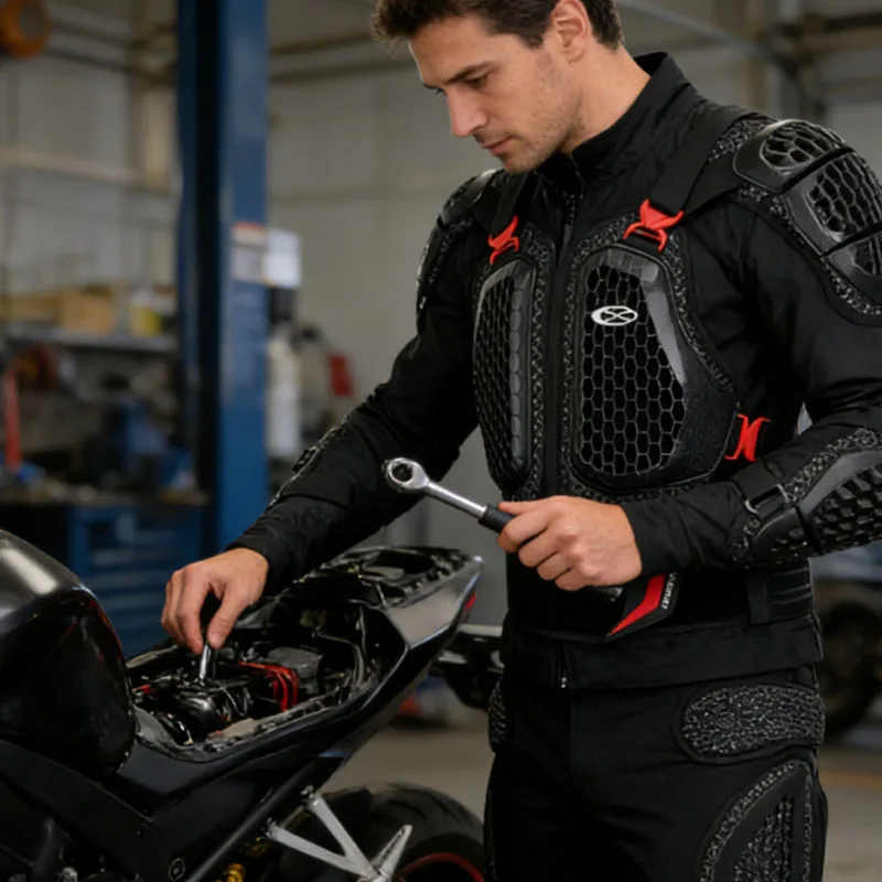 Мотокуртка с защитой CE для мужчин, профессиональная экипировка для мотокросса, полная защита, безопасная одежда для бездорожья, аксессуары
Мотокуртка с защитой CE для мужчин, профессиональная экипировка для мотокросса, полная защита, безопасная одежда для бездорожья, аксессуары