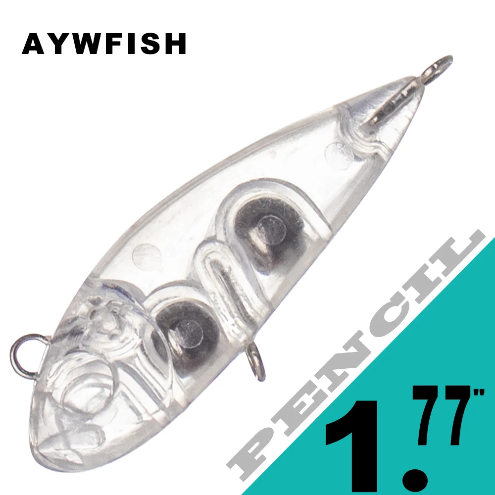 AYWFISH, 25 шт./лот, тонущий карандаш, неокрашенные рыболовные приманки, 4,5 см, 3,8 г, маленькие искусственные VIB, жесткие мини-заготовки для карандашей для окуня, снасти
AYWFISH, 25 шт./лот, тонущий карандаш, неокрашенные рыболовные приманки, 4,5 см, 3,8 г, маленькие искусственные VIB, жесткие мини-заготовки для карандашей для окуня, снасти