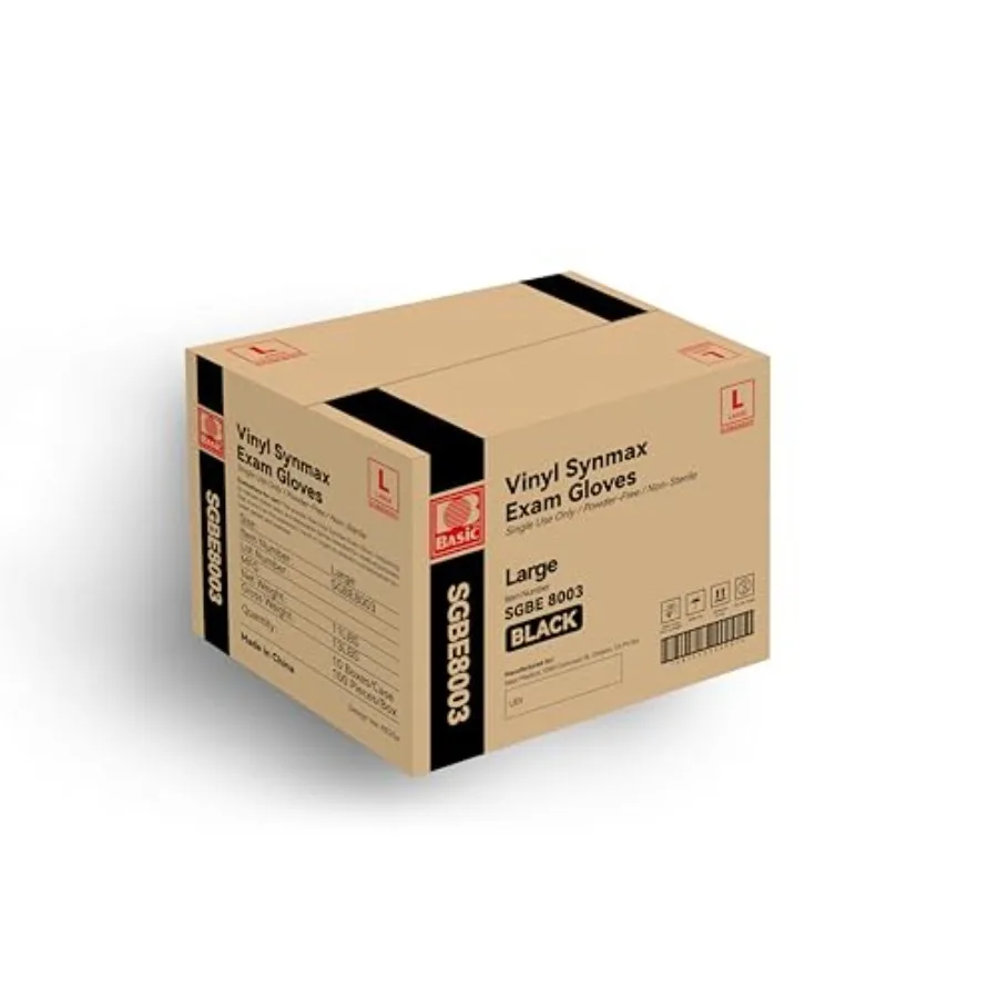 Disposable Medical Synmax Vinyl Exam Gloves - 4 mil Safty Glove 1000pcs - Latex-Free and Powder - SGBE 8003 Large Case of 1000
Disposable Medical Synmax Vinyl Exam Gloves - 4 mil Safty Glove 1000pcs - Latex-Free and Powder - SGBE 8003 Large Case of 1000