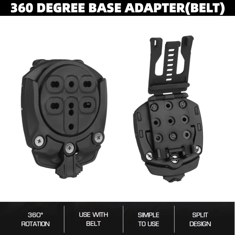 360° Hunting Belt Adapter | Adjustable Tension Quick-Release Rotatable MOLLE Platform | For Wilderness Adventure Accessories
360° Hunting Belt Adapter | Adjustable Tension Quick-Release Rotatable MOLLE Platform | For Wilderness Adventure Accessories