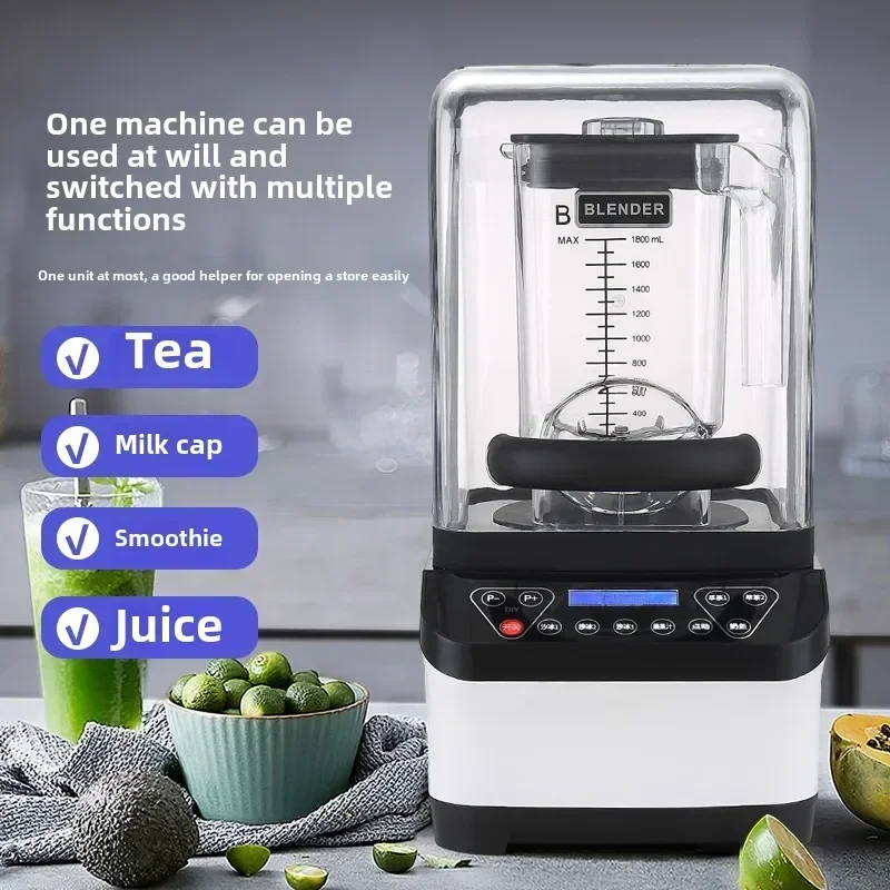 Smoothie machine, milk tea shop, fully automatic with sound insulation cover, milkshake, ice crusher, tea extraction, juicer
Smoothie machine, milk tea shop, fully automatic with sound insulation cover, milkshake, ice crusher, tea extraction, juicer