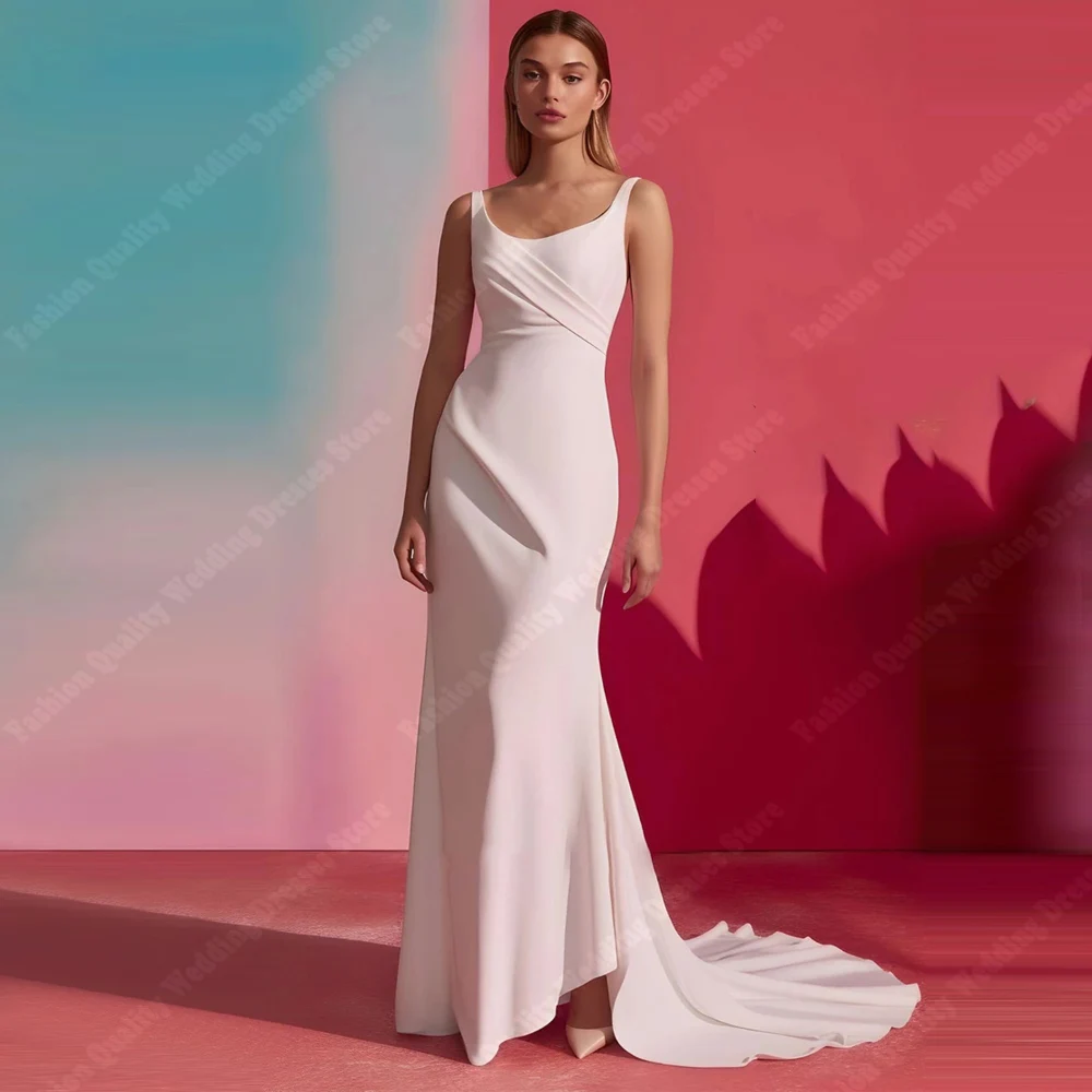 2025 Round-Neck Wedding Dresses Graceful Sexy Sleeveless Mermaid Bride Gowns Mopping Length Ball Vestidos De Novias Customized
2025 Round-Neck Wedding Dresses Graceful Sexy Sleeveless Mermaid Bride Gowns Mopping Length Ball Vestidos De Novias Customized
