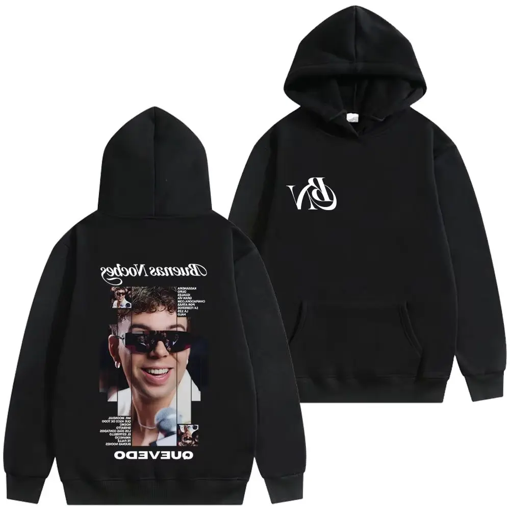 Rapper Quevedo Buenas Noches Album Graphic Hoodie Men Women Hip Hop Fashion Oversized Pullover Hoodies Male Vintage Sweatshirt
Rapper Quevedo Buenas Noches Album Graphic Hoodie Men Women Hip Hop Fashion Oversized Pullover Hoodies Male Vintage Sweatshirt