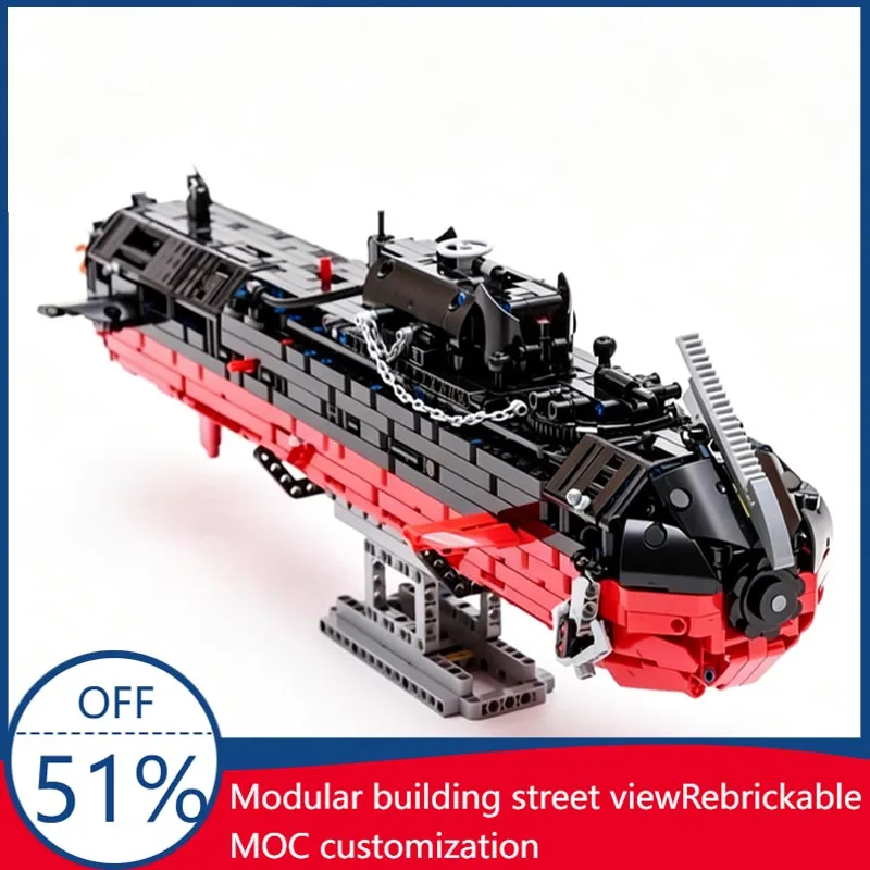 2971PCS MOC Submarine 42082 Rough Terrain Crane C-Model Black Red Steampunk Style Submarine Building Blocks Set Birthday Gifts
2971PCS MOC Submarine 42082 Rough Terrain Crane C-Model Black Red Steampunk Style Submarine Building Blocks Set Birthday Gifts