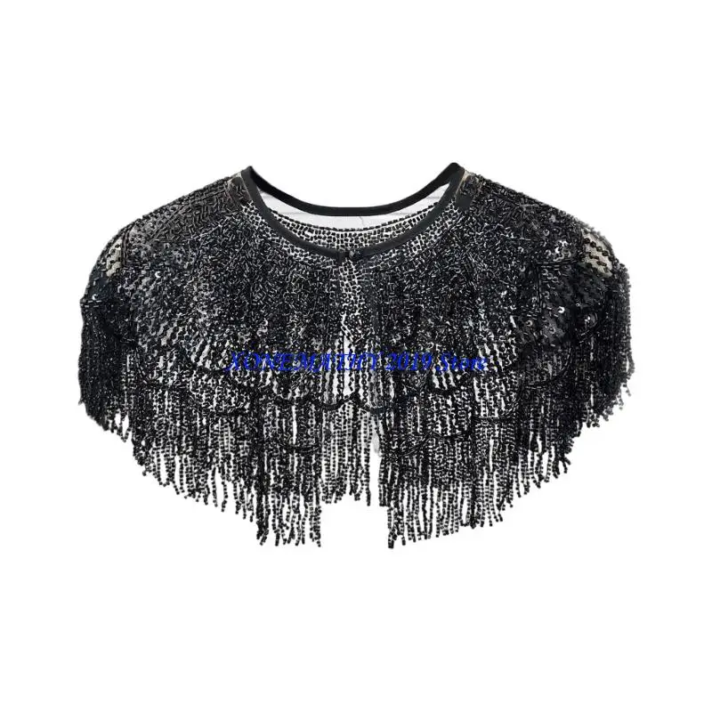 F42F Lavishness Dance Wrap With Removable Sequined Border Border And Thin Polyester Building Everyone Season Wear
F42F Lavishness Dance Wrap With Removable Sequined Border Border And Thin Polyester Building Everyone Season Wear