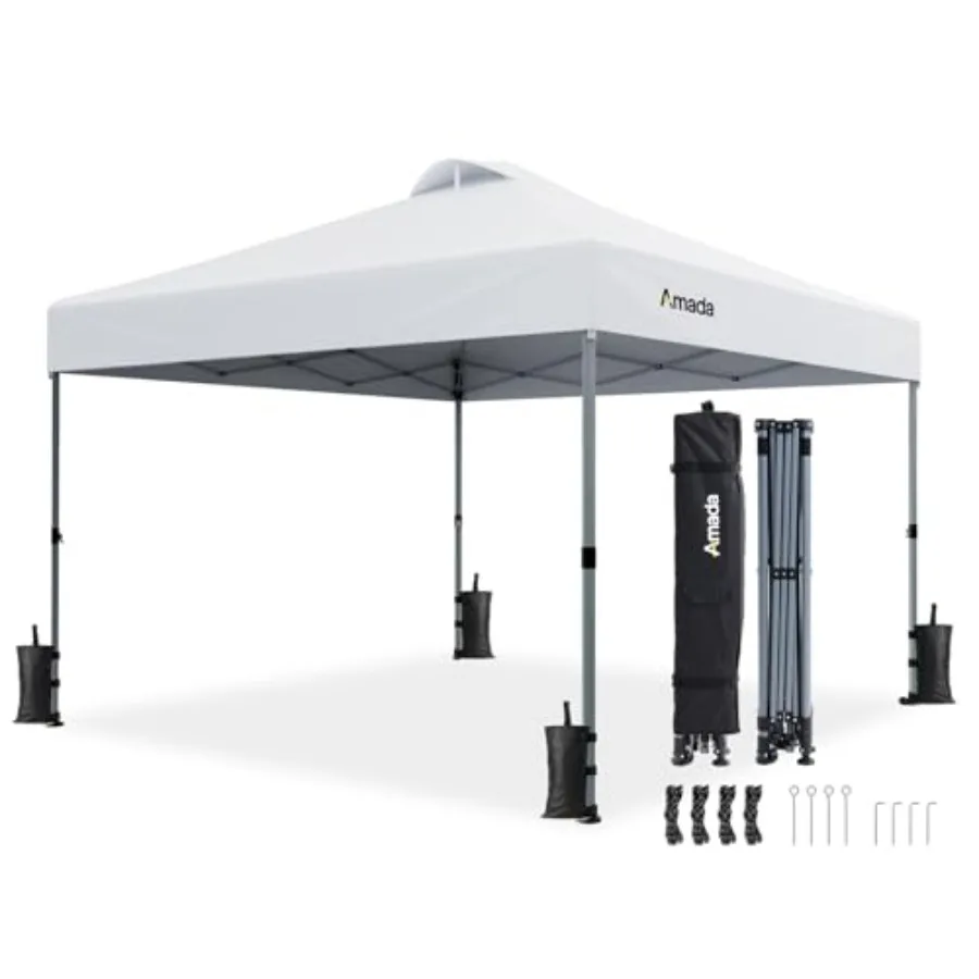 Outdoor canopy for beach and backyard use, white polyester fabric, instant one-push setup with center lock, 3-height adjustable
Outdoor canopy for beach and backyard use, white polyester fabric, instant one-push setup with center lock, 3-height adjustable