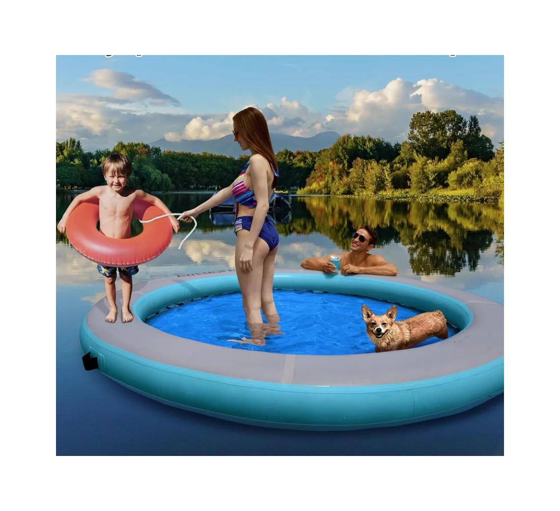 Round Inflatable Lake Float Ring Water Party Floating Island & Hammock
Round Inflatable Lake Float Ring Water Party Floating Island & Hammock