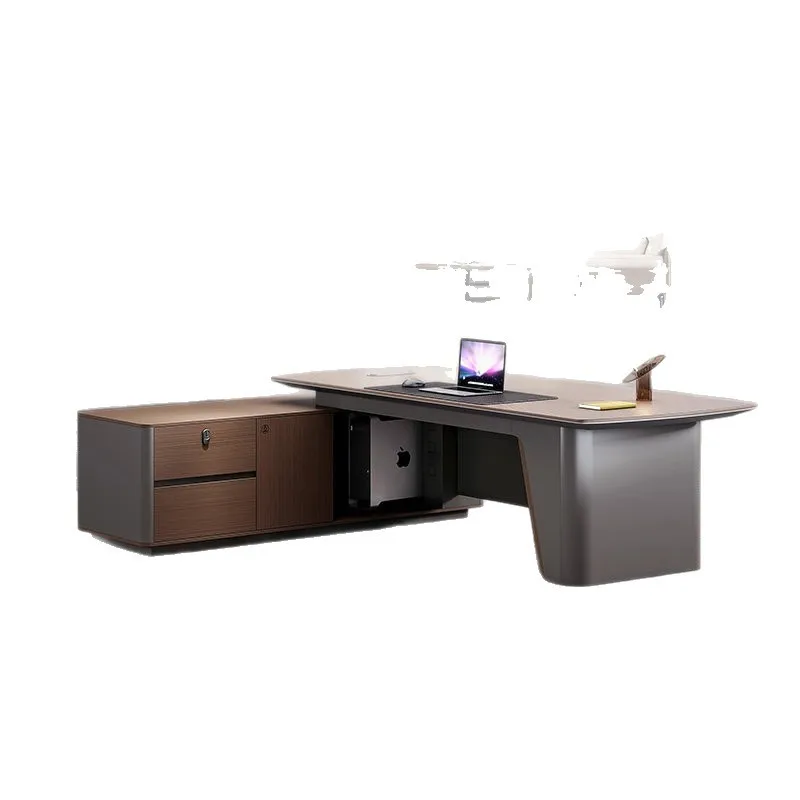 Desk light luxury high sense general manager room large desk office table and chair combination
Desk light luxury high sense general manager room large desk office table and chair combination