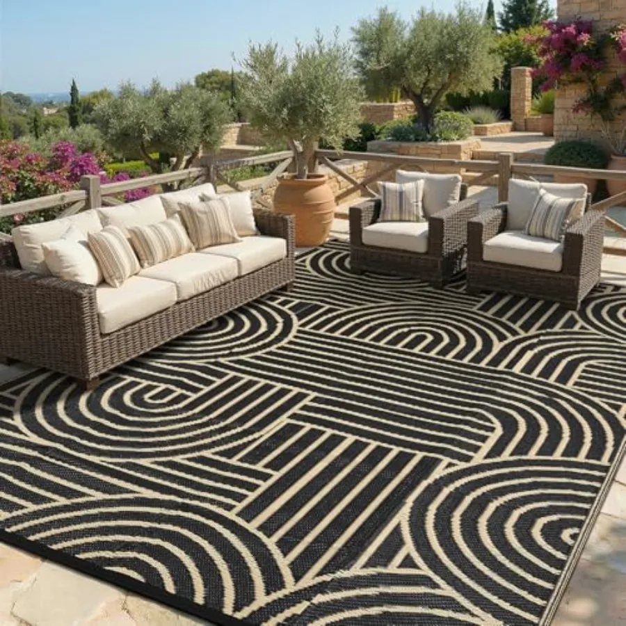 Reversible Rainbow Outdoor Rug 8x10 for Picnics, Patio, Camping, Balcony, Deck, Backyard, Porch Waterproof Plastic Straw Rug in
Reversible Rainbow Outdoor Rug 8x10 for Picnics, Patio, Camping, Balcony, Deck, Backyard, Porch Waterproof Plastic Straw Rug in