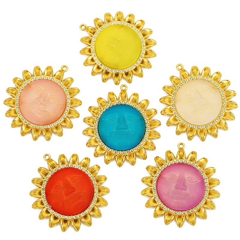 2pcs Stainless Steel Golden Sunflower Smiley Face Pendant Item for Women To Wear DIY Jewelry Accessories Jewelry Materials
2pcs Stainless Steel Golden Sunflower Smiley Face Pendant Item for Women To Wear DIY Jewelry Accessories Jewelry Materials