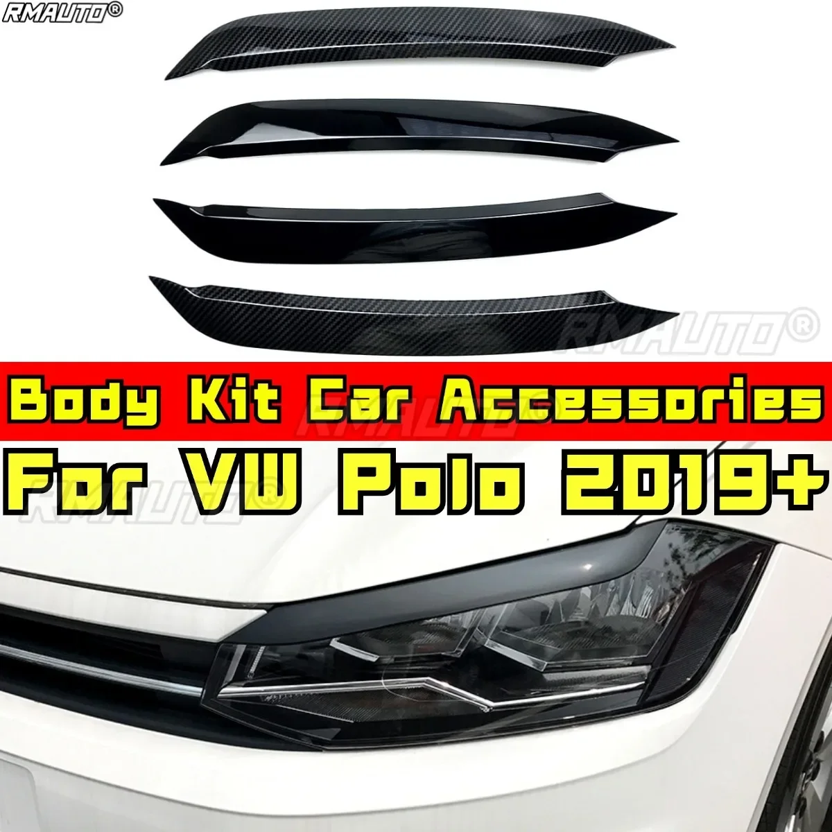 For VW Polo 2019+ Exterior Part Auto Head Light Lamp Eyelids Eyebrow Headlight Decoration Car Styling Trim Modification Part
For VW Polo 2019+ Exterior Part Auto Head Light Lamp Eyelids Eyebrow Headlight Decoration Car Styling Trim Modification Part