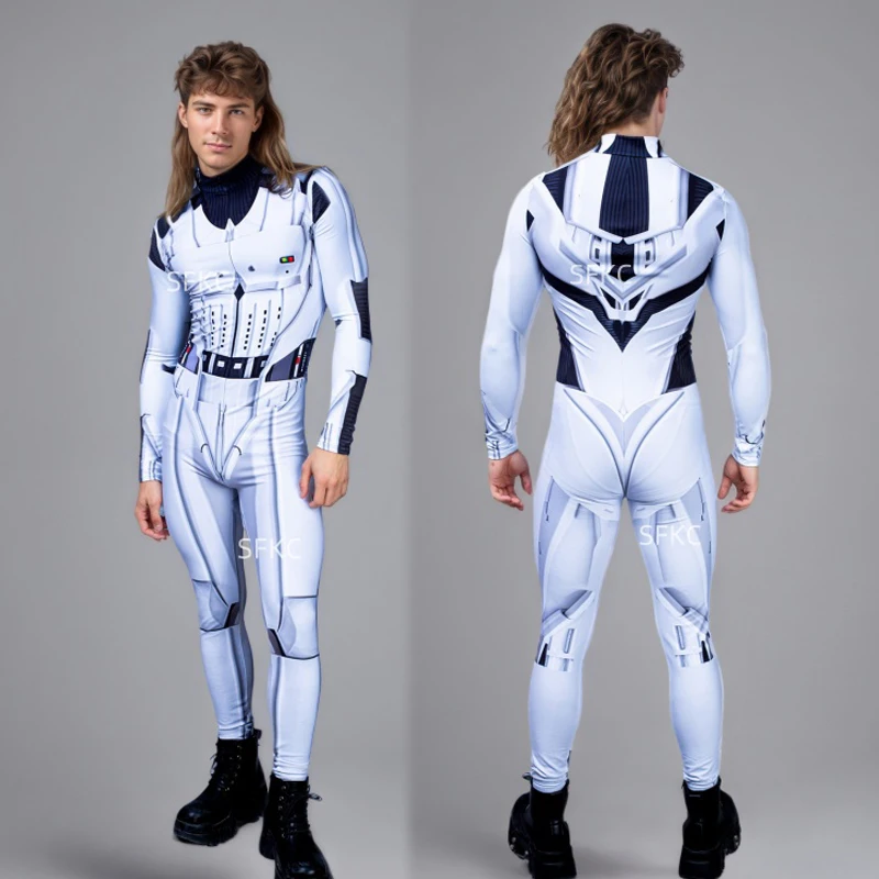 Audlt Enfant Robot Armor Print Bodysuit Women Men Stretch Costume Futuristic Mechanic Jumpsuit for Game Cosplay Performance
Audlt Enfant Robot Armor Print Bodysuit Women Men Stretch Costume Futuristic Mechanic Jumpsuit for Game Cosplay Performance