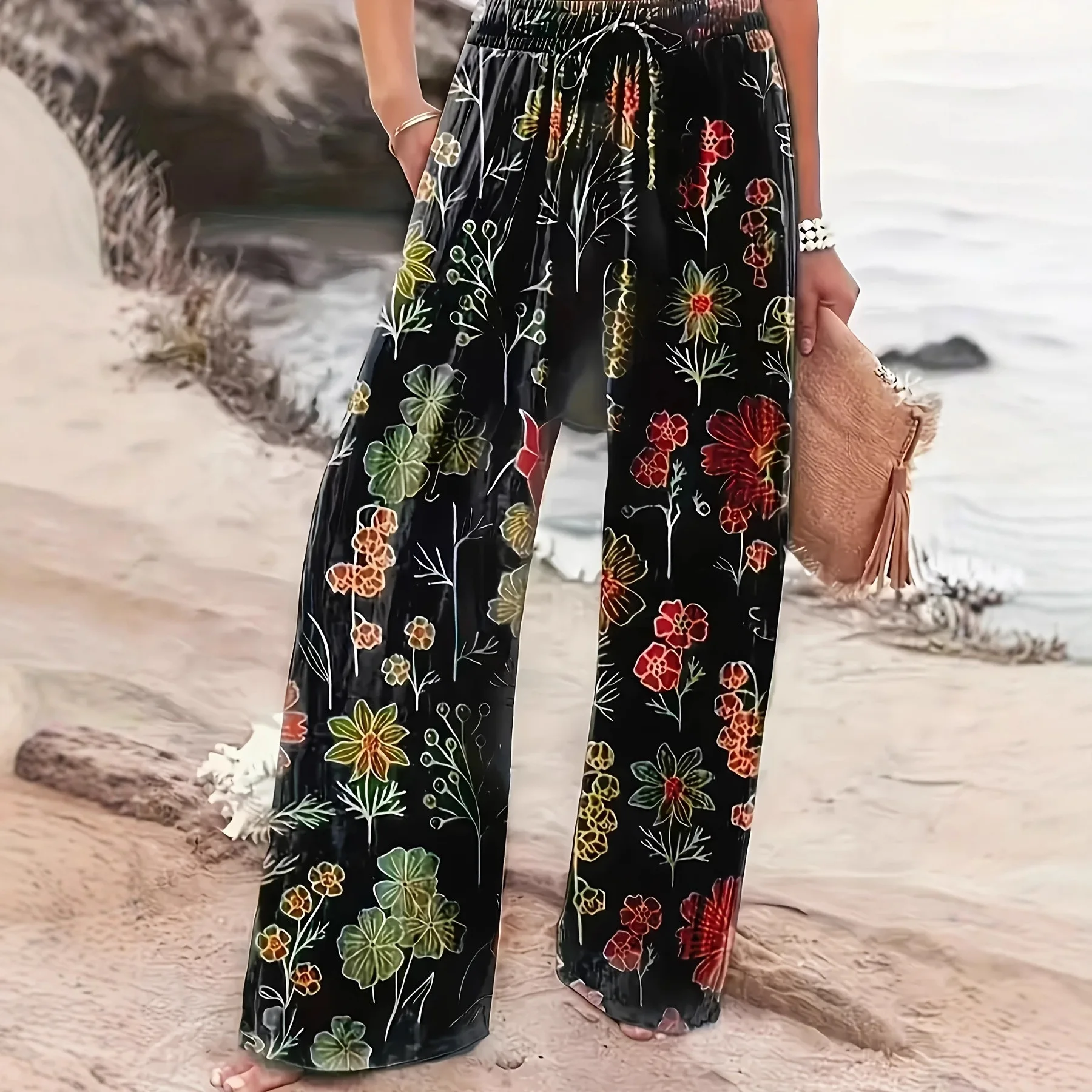 Spring and Summer Bestselling Unique Fashion Street Style Floral Print Women's Plus Size Casual Pants Wide Leg Long Pants
Spring and Summer Bestselling Unique Fashion Street Style Floral Print Women's Plus Size Casual Pants Wide Leg Long Pants