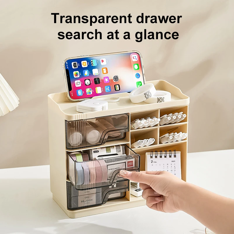 Multi-layer Drawer Type Desktop storage box , Office Large Capacity Cream Wind Stationery organizer
Multi-layer Drawer Type Desktop storage box , Office Large Capacity Cream Wind Stationery organizer