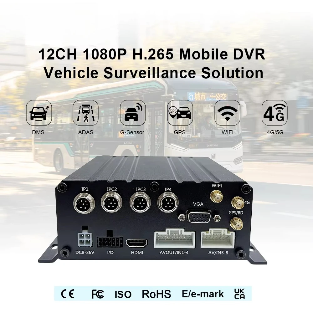 Vehicle-Mounted 12Channel HD Hard Disk Recorder 1080P/960P/720P/D1 Support Simultaneous Audio/Video Recording Playback Built-in
Vehicle-Mounted 12Channel HD Hard Disk Recorder 1080P/960P/720P/D1 Support Simultaneous Audio/Video Recording Playback Built-in