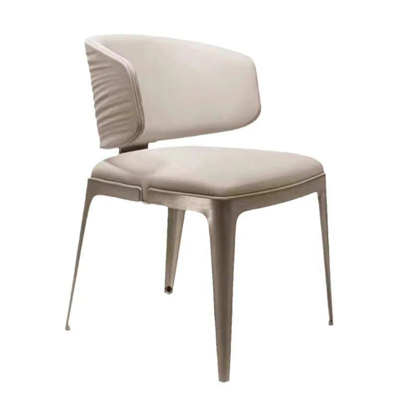 Corrugated Chair Italian Light Luxury Leather Art Home Dining Chair High-end Restaurant Backrest Chair
Corrugated Chair Italian Light Luxury Leather Art Home Dining Chair High-end Restaurant Backrest Chair