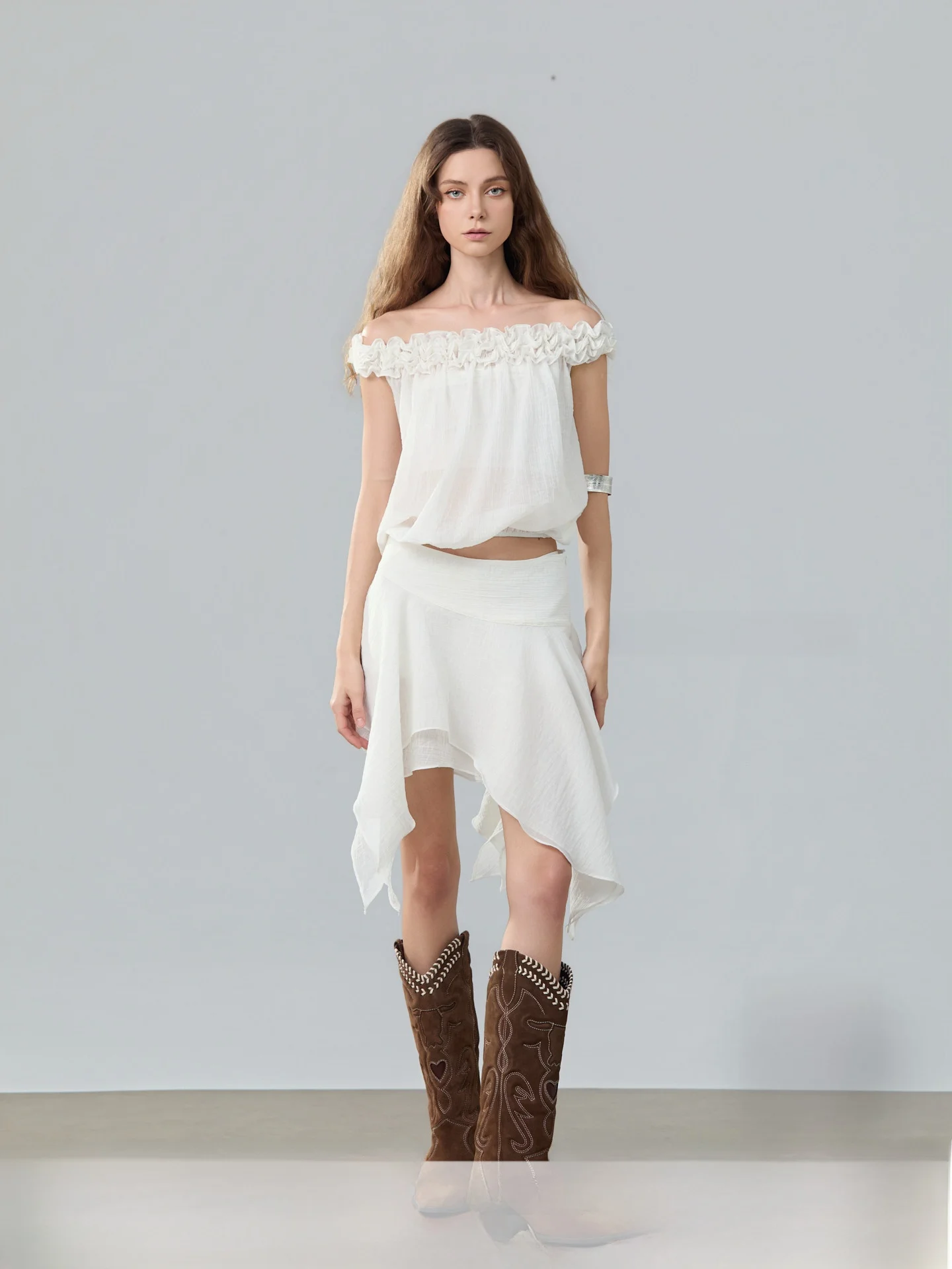 Original Design Lace Trim Shoulder Bunching One Shoulder Top Women's Party Date Small Shirt Cotton Nylon Casual Loose Fit
Original Design Lace Trim Shoulder Bunching One Shoulder Top Women's Party Date Small Shirt Cotton Nylon Casual Loose Fit
