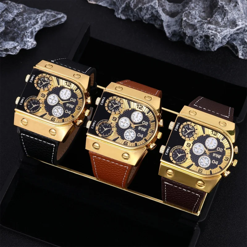 Fashion Decorative Five Eyes Big Dial Men's Quartz Watch Casual Multiple Time Zones Large Dial Male Summer Sports Wristwatch New
Fashion Decorative Five Eyes Big Dial Men's Quartz Watch Casual Multiple Time Zones Large Dial Male Summer Sports Wristwatch New