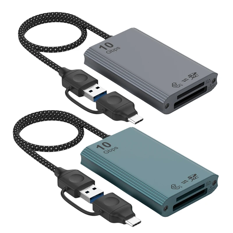 Cfexpress Type B And SD Dual-Slot Memory Card Reader, 10Gbps USB 3.2 Gen 2 Type B Cfexpress Adapter Memory Card Reader
Cfexpress Type B And SD Dual-Slot Memory Card Reader, 10Gbps USB 3.2 Gen 2 Type B Cfexpress Adapter Memory Card Reader