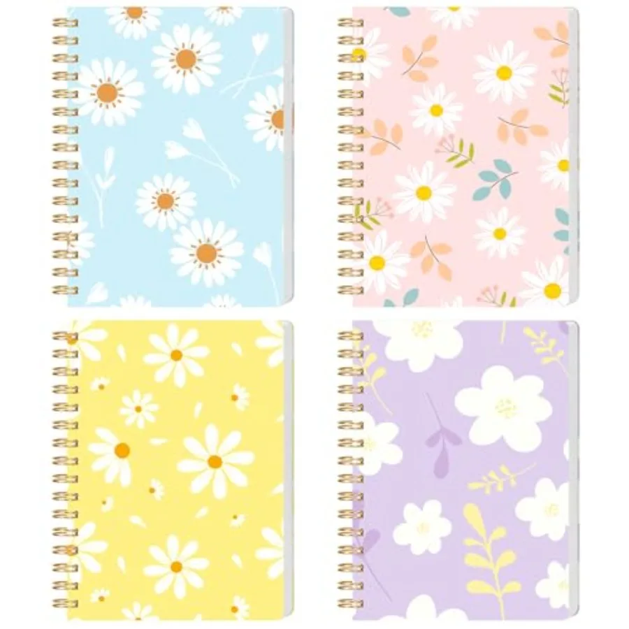 4PCS Spiral Notebook Journals, A6 Pocket Notebooks College Ruled Notebooks for Women Gift Office School Supplies
4PCS Spiral Notebook Journals, A6 Pocket Notebooks College Ruled Notebooks for Women Gift Office School Supplies