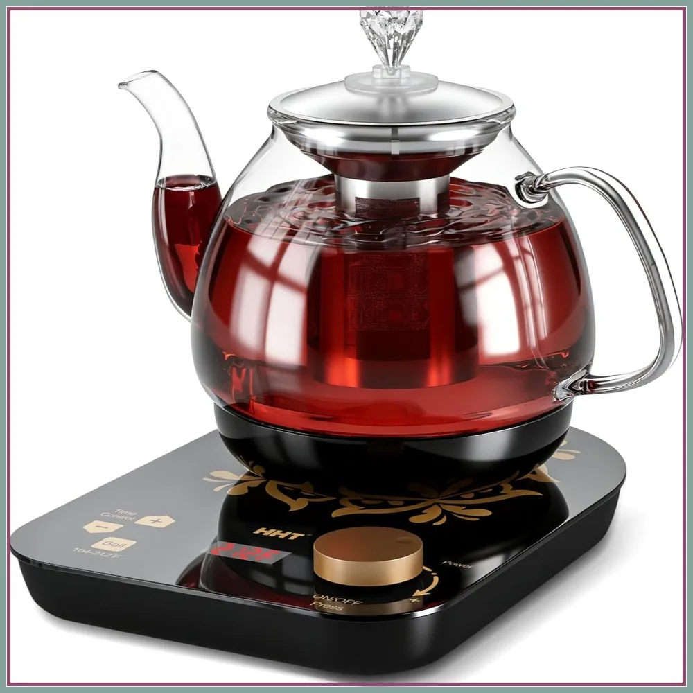 Precise ±1℉ Temp Control Electric Tea Maker, 0.8L Glass Kettle for Herbal & Loose Leaf Tea, BPA-Free Auto Shut-Off Keep Warm
Precise ±1℉ Temp Control Electric Tea Maker, 0.8L Glass Kettle for Herbal & Loose Leaf Tea, BPA-Free Auto Shut-Off Keep Warm