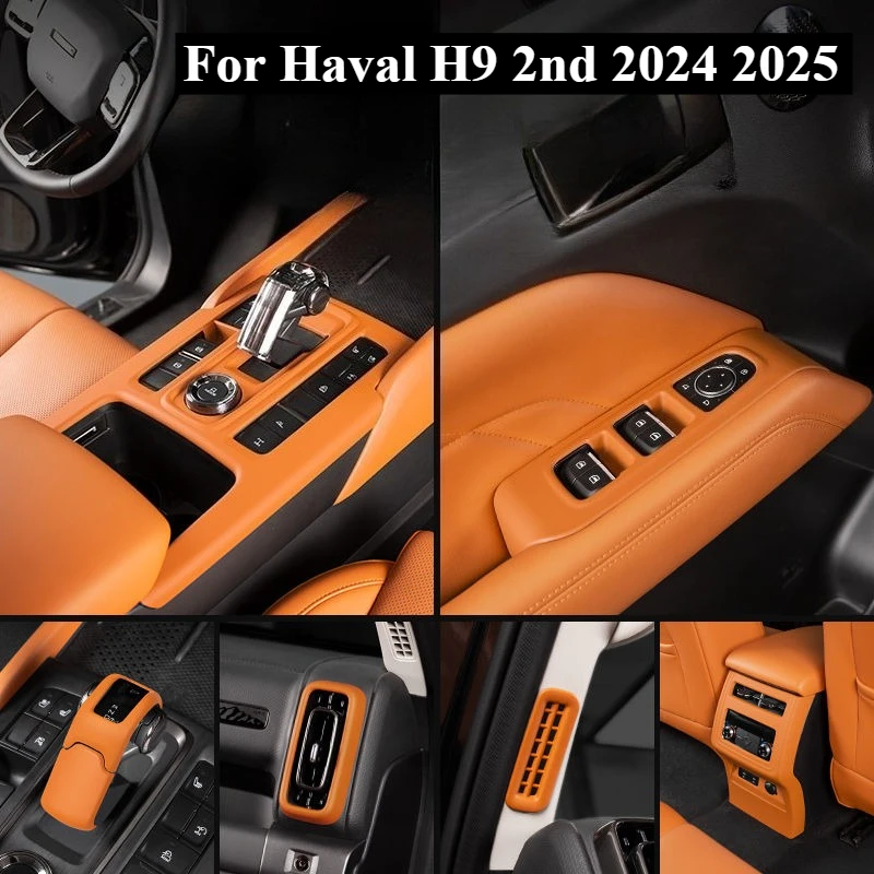 For Haval H9 2nd 2024 2025 Orange brown Car Steering Wheel Cover Window Lift Button Panel Car Gear Shift Panel ABS Accessories
For Haval H9 2nd 2024 2025 Orange brown Car Steering Wheel Cover Window Lift Button Panel Car Gear Shift Panel ABS Accessories