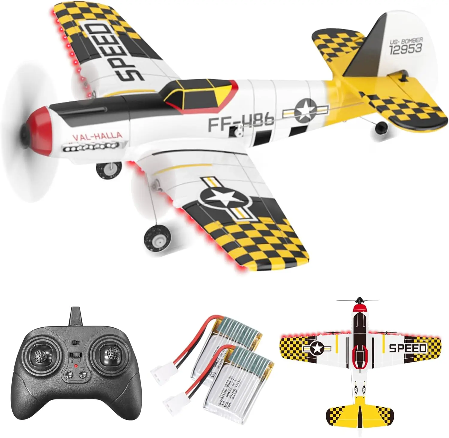 RC Airplane Helicopter Drone Toy with 6-Axis Gyro and Colorful LED Lights, Easy Remote Control for Kids Beginners, Yellow
RC Airplane Helicopter Drone Toy with 6-Axis Gyro and Colorful LED Lights, Easy Remote Control for Kids Beginners, Yellow