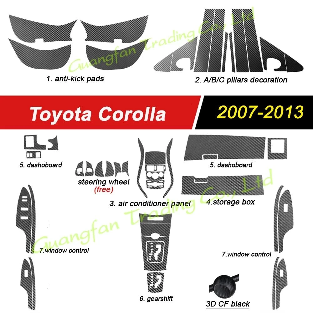 Для Toyota Collora 2007-2013 Стайлинг автомобиля 3D/5D углеродное волокно интерьер автомобиля центральная консоль изменение цвета формования наклейки
Для Toyota Collora 2007-2013 Стайлинг автомобиля 3D/5D углеродное волокно интерьер автомобиля центральная консоль изменение цвета формования наклейки