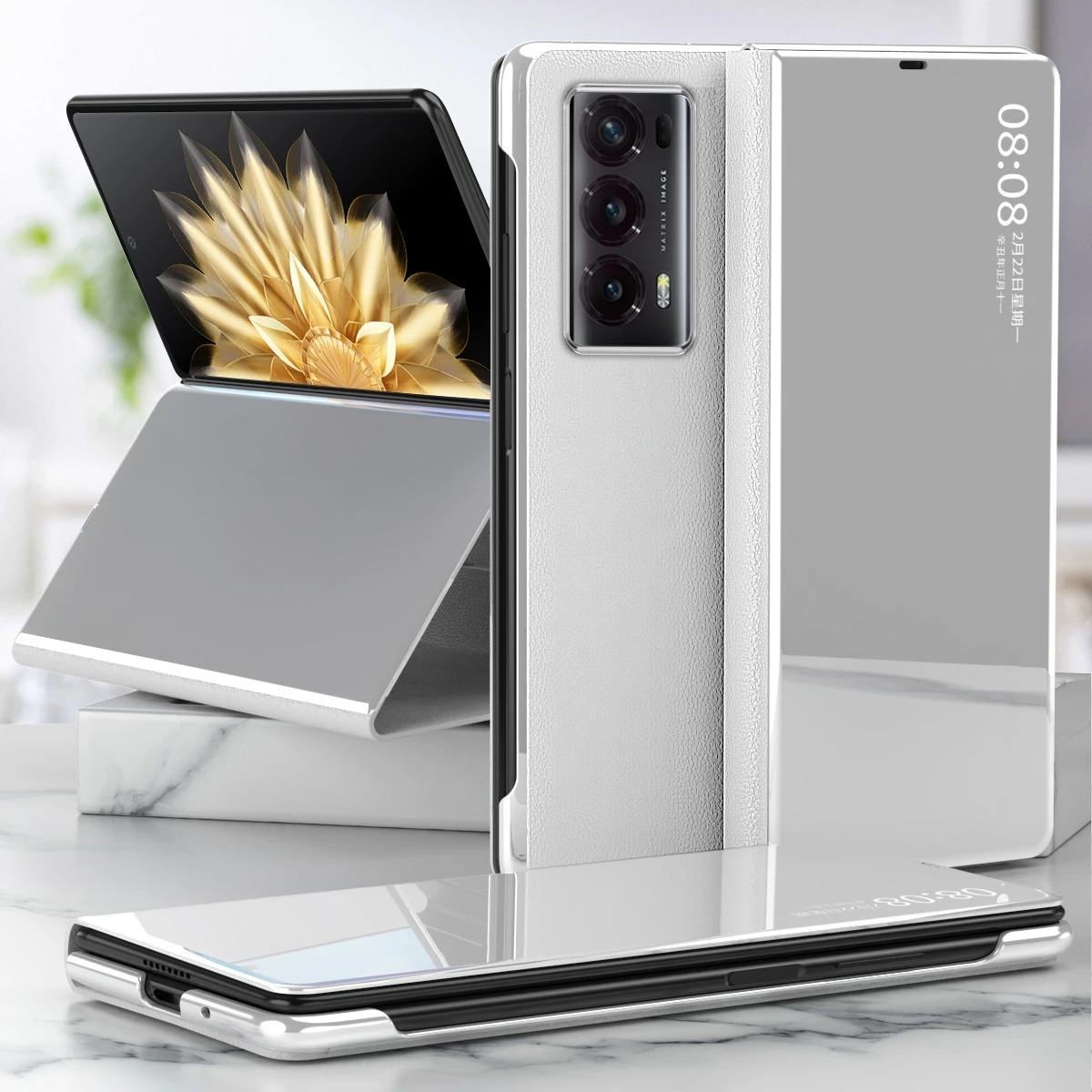 Luxury Mirror Skin Feel Leather Cover Folding Stand Full Package Anti Drop Protection Case Suitable for Honor MagicV2 Phone Case
Luxury Mirror Skin Feel Leather Cover Folding Stand Full Package Anti Drop Protection Case Suitable for Honor MagicV2 Phone Case