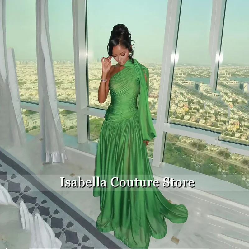 Green Shiny Evening Dress One Shoulder A Line Pleated Formal Occasion Dresses Maxi Prom Gowns Customized
Green Shiny Evening Dress One Shoulder A Line Pleated Formal Occasion Dresses Maxi Prom Gowns Customized