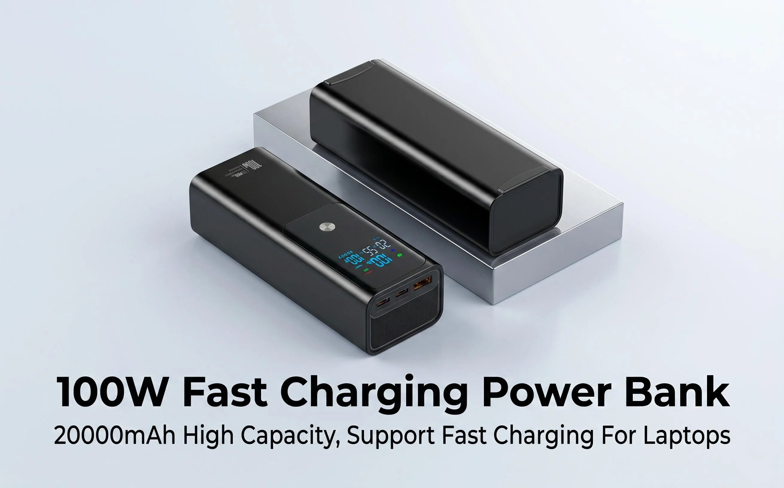 Portable External Battery 20000mAh 100W PD Fast Charging Digital Display Power Bank for Laptop Mobile Phone External Charger
Portable External Battery 20000mAh 100W PD Fast Charging Digital Display Power Bank for Laptop Mobile Phone External Charger