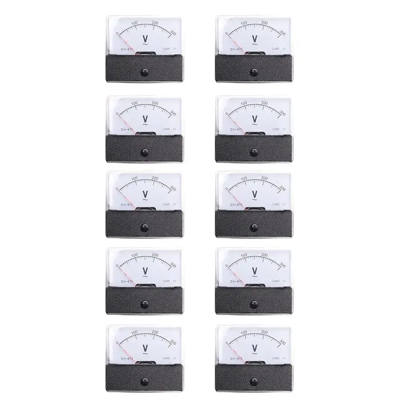10X Rectangle AC 0-300V Gauge Analog Voltage Panel Meter Voltmeter DH670-A08Q
10X Rectangle AC 0-300V Gauge Analog Voltage Panel Meter Voltmeter DH670-A08Q