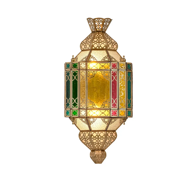 Xinjiang exotic style aisle decorative wall lamp, retro homestay Arabic all copper, hollow creative wall lamp
Xinjiang exotic style aisle decorative wall lamp, retro homestay Arabic all copper, hollow creative wall lamp