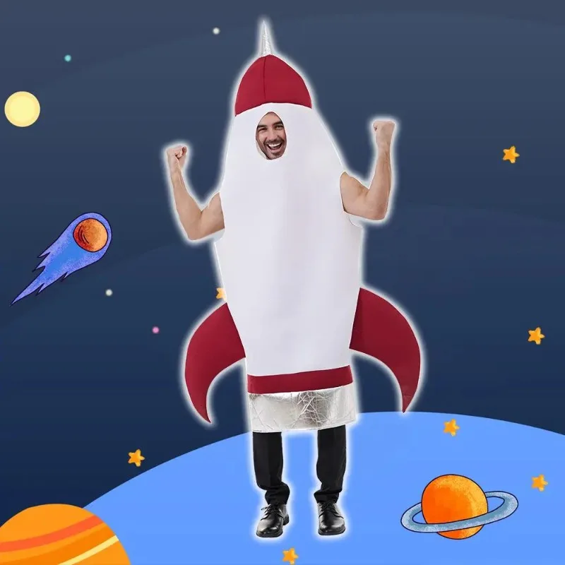 Adult Rocket Jumpsuit Cosplay Costume Space Style Funny Spaceship Clothing for Men Women Halloween Party Performance Outfit
Adult Rocket Jumpsuit Cosplay Costume Space Style Funny Spaceship Clothing for Men Women Halloween Party Performance Outfit