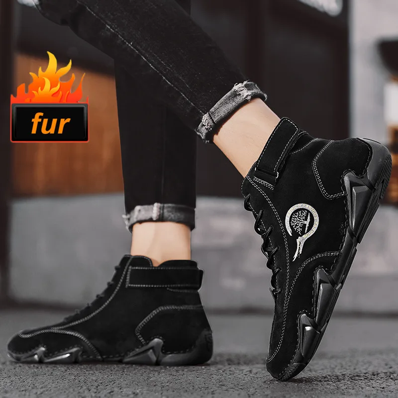Fashion Plushed Shoes Man Comfortable Warm Winter Men's Casual Sneakers Lace-up Buckle Strap Designer Men's Shoes Large Size 46
Fashion Plushed Shoes Man Comfortable Warm Winter Men's Casual Sneakers Lace-up Buckle Strap Designer Men's Shoes Large Size 46