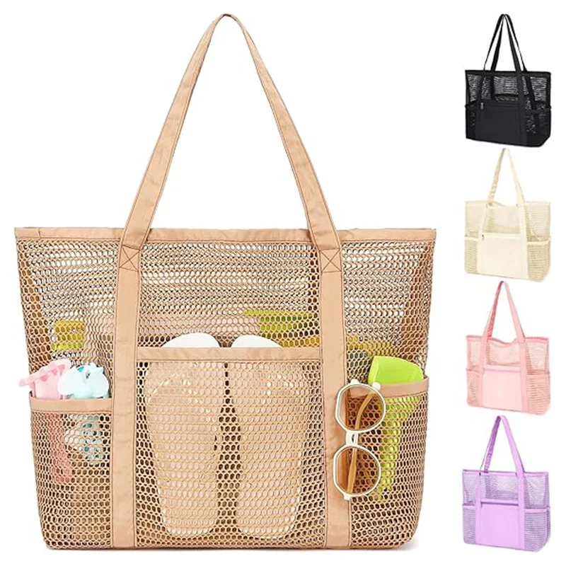 Large Mesh Beach Tote Bag with Pockets, Waterproof Swimming Pool Gym Yoga Shower Travel Organizer, Sand Proof Quick Dry Tote
Large Mesh Beach Tote Bag with Pockets, Waterproof Swimming Pool Gym Yoga Shower Travel Organizer, Sand Proof Quick Dry Tote