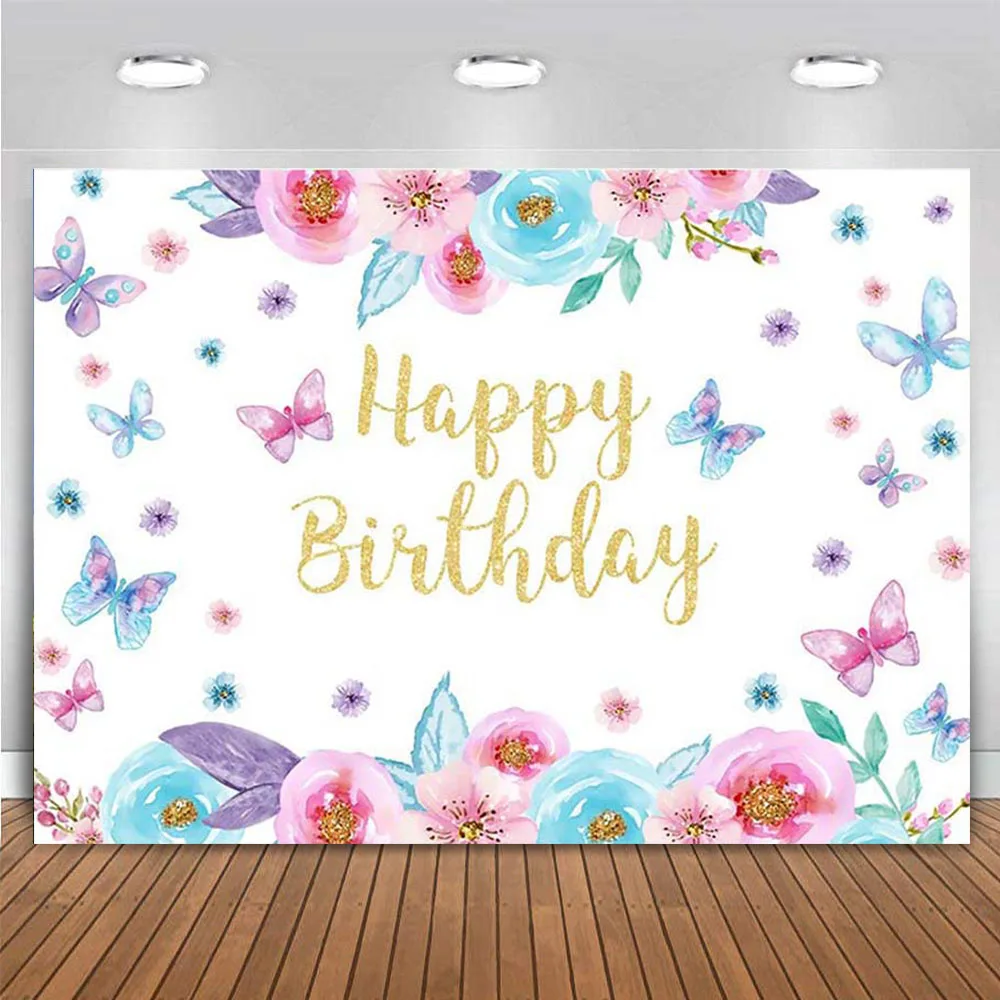 Butterfly Flowers Backdrop for Baby Shower Girls Princess 1st First Birthday Party Decoration Cake Banner Photography Background
Butterfly Flowers Backdrop for Baby Shower Girls Princess 1st First Birthday Party Decoration Cake Banner Photography Background