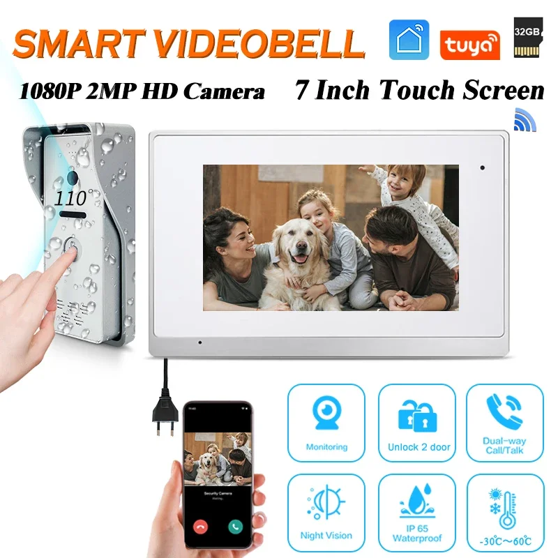 Cheap wall mounted 7 inch HD video intercom tuya smart electronic lock touch switch camera rain cover waterproof door bell
Cheap wall mounted 7 inch HD video intercom tuya smart electronic lock touch switch camera rain cover waterproof door bell