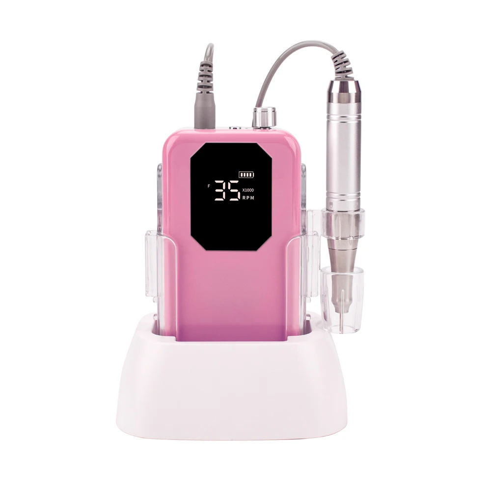 Coreless Motor Cordless Electric Nail Drill Machine 35000rpm Powerful Rechargeable Battery Manicure Pedicure with Desktop Base
Coreless Motor Cordless Electric Nail Drill Machine 35000rpm Powerful Rechargeable Battery Manicure Pedicure with Desktop Base