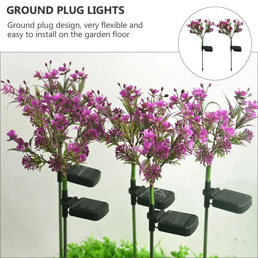 2 pcs Solar Garden Lights Outdoor LED Ground Plug Waterproof Flower Lamps Romantic Orchid Design Durable stakes Landscape
2 pcs Solar Garden Lights Outdoor LED Ground Plug Waterproof Flower Lamps Romantic Orchid Design Durable stakes Landscape