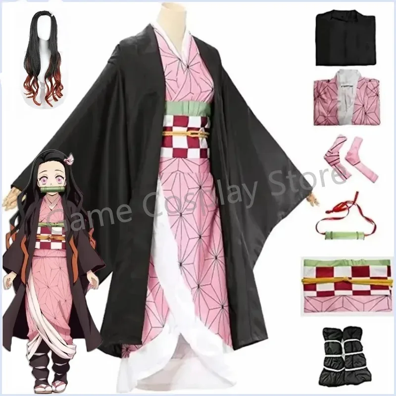 Anime Nezuko Cosplay Kamado Nezuko Cosplay Costume Nezuko Wig Uniform with Props for Adult Kids Halloween Carnival Costumes
Anime Nezuko Cosplay Kamado Nezuko Cosplay Costume Nezuko Wig Uniform with Props for Adult Kids Halloween Carnival Costumes