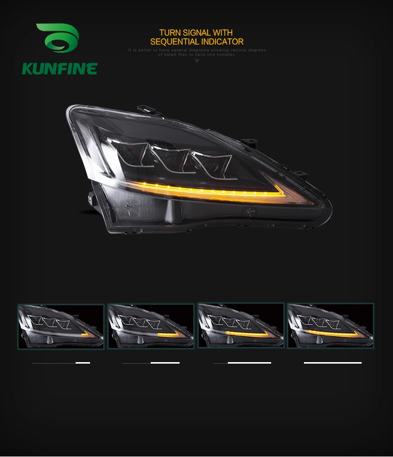 KUNFINE Car Styling Car Headlight Assembly For Lexus IS250 2006-2012 LED Head Lamp Car Tuning Light Parts Plug And Play
KUNFINE Car Styling Car Headlight Assembly For Lexus IS250 2006-2012 LED Head Lamp Car Tuning Light Parts Plug And Play