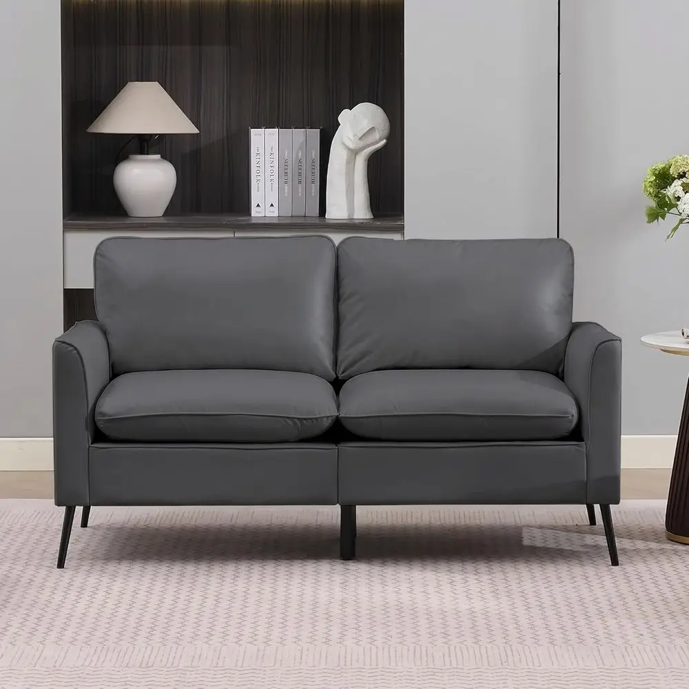 Gray Oversized Leather Loveseat for Living Room, Bedroom, and Conference Room Comfort
Gray Oversized Leather Loveseat for Living Room, Bedroom, and Conference Room Comfort