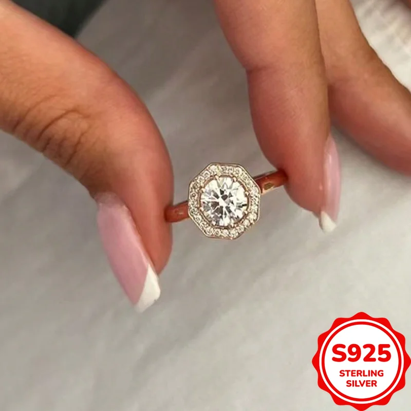 Simple and Fashionable Authentic S925 Silver Polygonal Zircon Women's Commuting All-match Ring
Simple and Fashionable Authentic S925 Silver Polygonal Zircon Women's Commuting All-match Ring