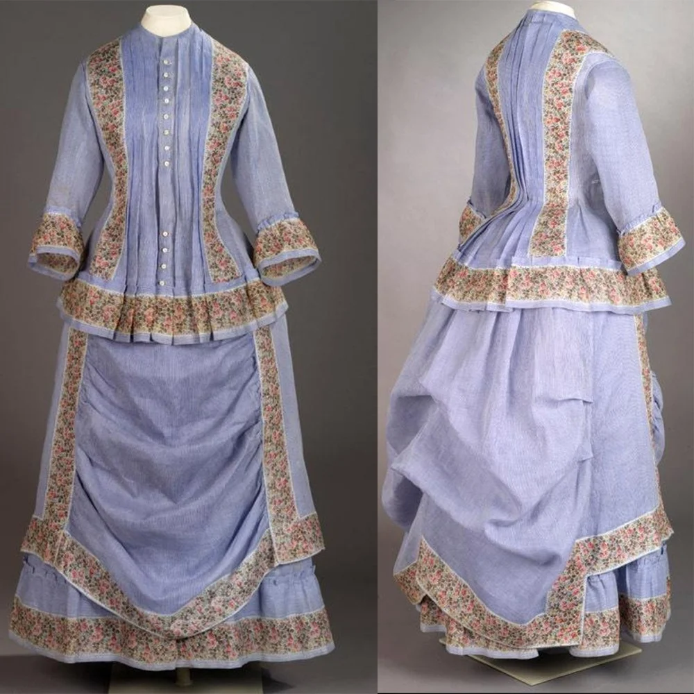 1870s Victorian Renaissance Colonial Civil War Southern Belle Floral Printed Ball Gown Royal Court Tea Party Rococo Bustle Dress
1870s Victorian Renaissance Colonial Civil War Southern Belle Floral Printed Ball Gown Royal Court Tea Party Rococo Bustle Dress