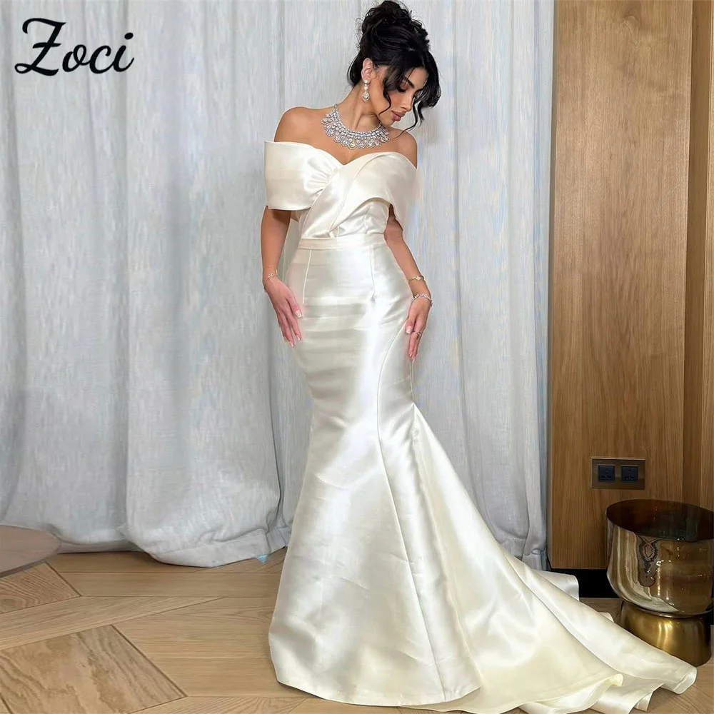 Zoci Elegant Satin Wedding Party Dresses Off Shoulder Mermaid Special Occasion Evening Gowns Customized Birthday Party Dress
Zoci Elegant Satin Wedding Party Dresses Off Shoulder Mermaid Special Occasion Evening Gowns Customized Birthday Party Dress