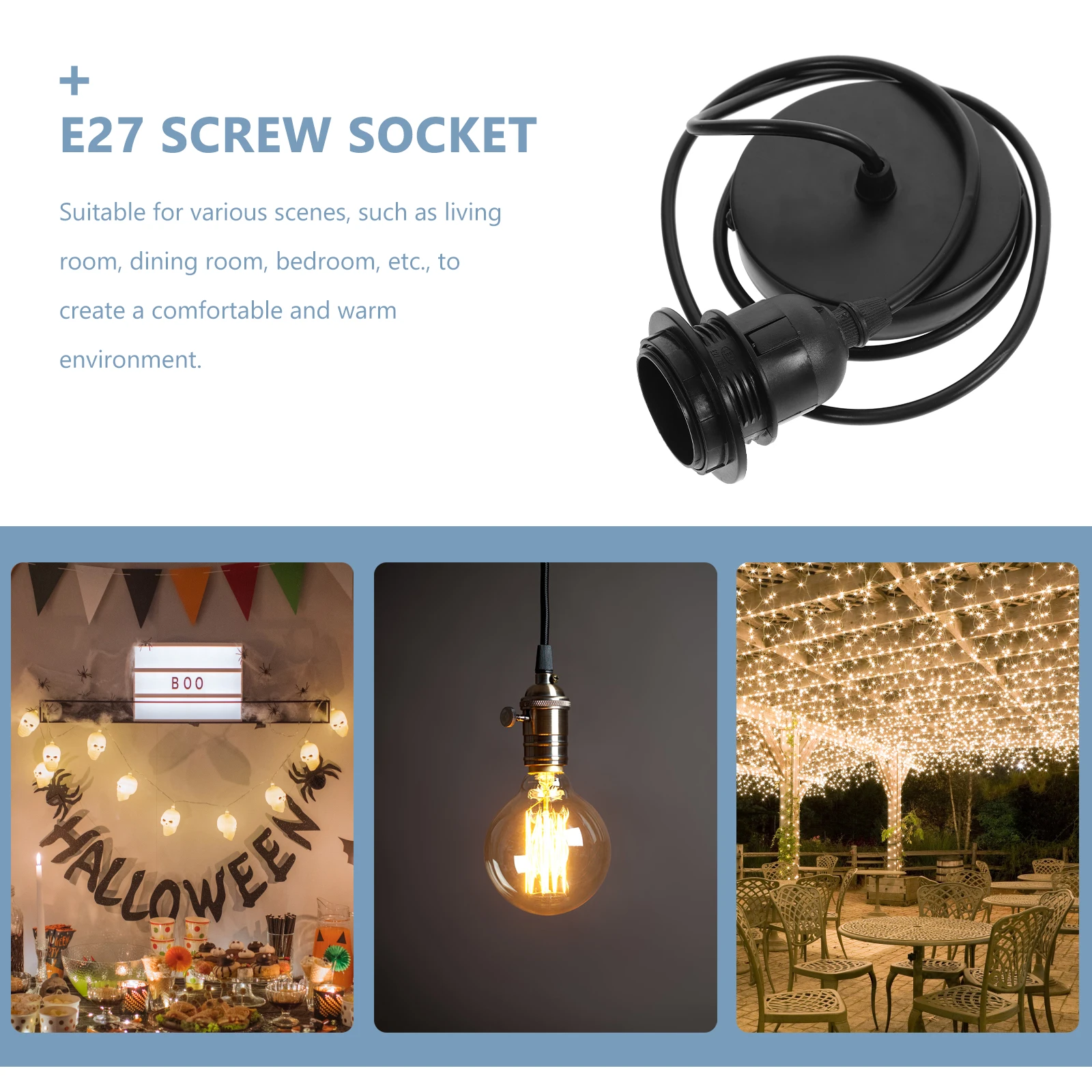 Sturdy Plastic E27 Lamp Chandelier Light Holder Replacement Ceiling Hanging Fixture For Kitchen Living Room Office Socket With
Sturdy Plastic E27 Lamp Chandelier Light Holder Replacement Ceiling Hanging Fixture For Kitchen Living Room Office Socket With