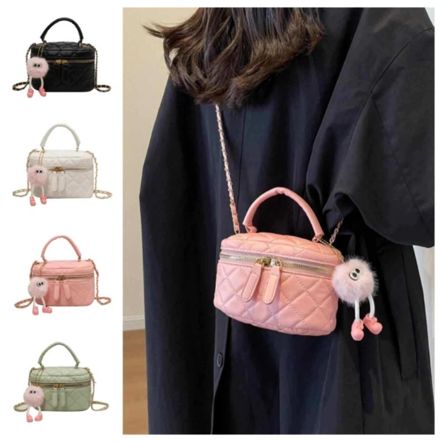 Quilted PU Leather Crossbody Bag for Women, Chain Strap Shoulder Purse, Versatile Box Bag for Party & Daily Use.
Quilted PU Leather Crossbody Bag for Women, Chain Strap Shoulder Purse, Versatile Box Bag for Party & Daily Use.