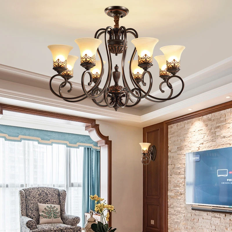 Antique Black Wrought Iron Chandelier Living Room Rustic Art Craft Bronze Chandelier Ceiling Lights Hanging Lamp Bedroom Dining
Antique Black Wrought Iron Chandelier Living Room Rustic Art Craft Bronze Chandelier Ceiling Lights Hanging Lamp Bedroom Dining