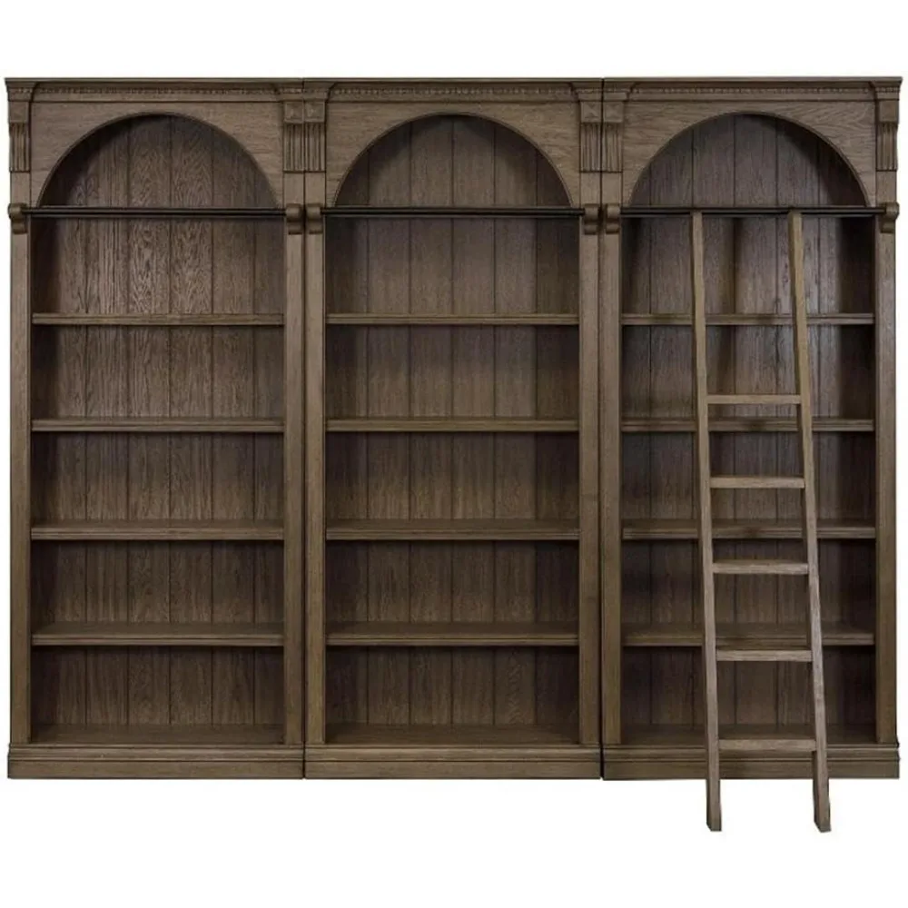 Traditional 8' Tall Bookcase Wall with Ladder, Storage Organizer, Display Shelf Unit for Office, Living Room
Traditional 8' Tall Bookcase Wall with Ladder, Storage Organizer, Display Shelf Unit for Office, Living Room